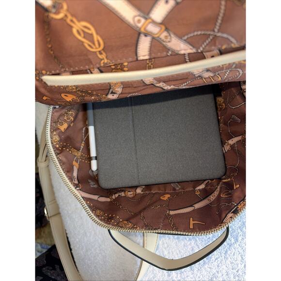PU Leather Mini Backpack fits iPad Beige Small Daypack travel casual Lightweight